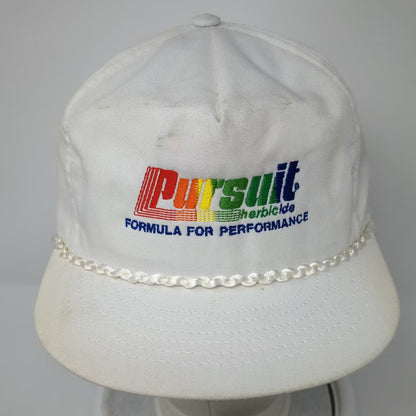Pursuit Formula For Performance White Trucker Hat Rope Brim OSFM Snapback