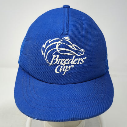 Breeders Cup Horse Racing Blue One Size Trucker Hat Mesh Snapback Embroidered
