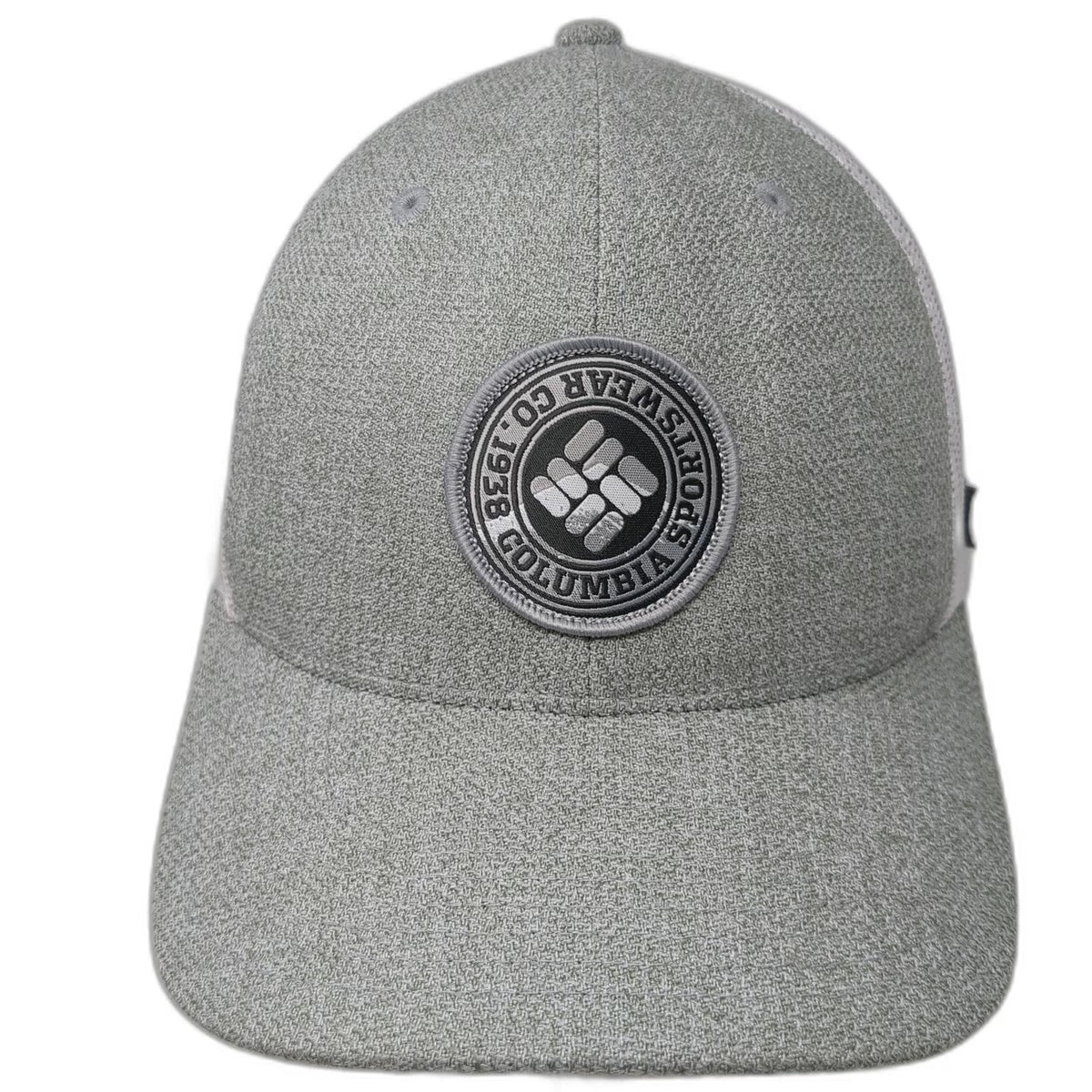 Columbia Trucker Hat Gray One Size Mesh Back Snapback Logo Patch Sportswear