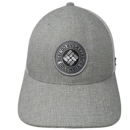 Columbia Trucker Hat Gray One Size Mesh Back Snapback Logo Patch Sportswear