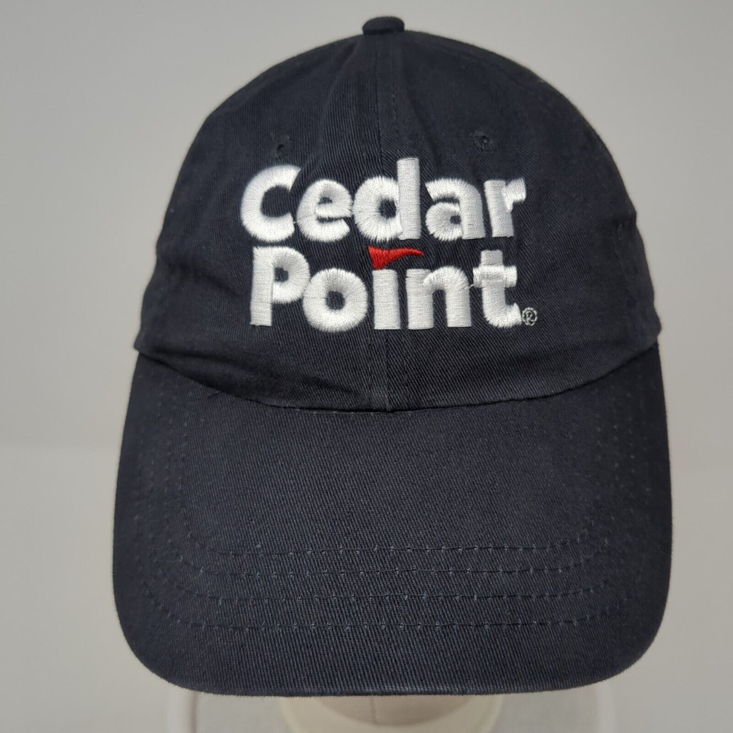 Cedar Point Strapback Baseball Cap Blue OS Adjustable Embroidered Cap America