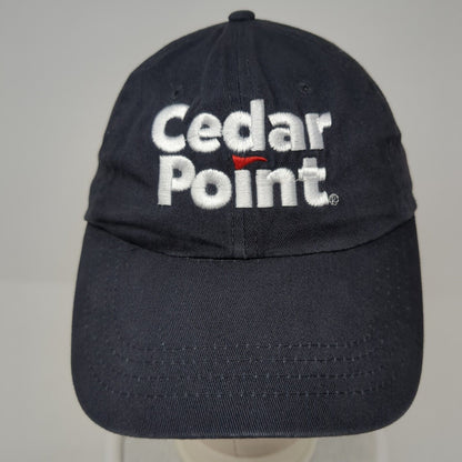 Cedar Point Strapback Baseball Cap Blue OS Adjustable Embroidered Cap America