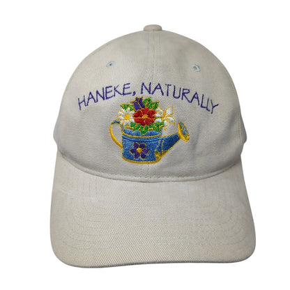 Haneke Naturally Watering Can Strapback Hat Tan One Size 6 Panel Yupoong