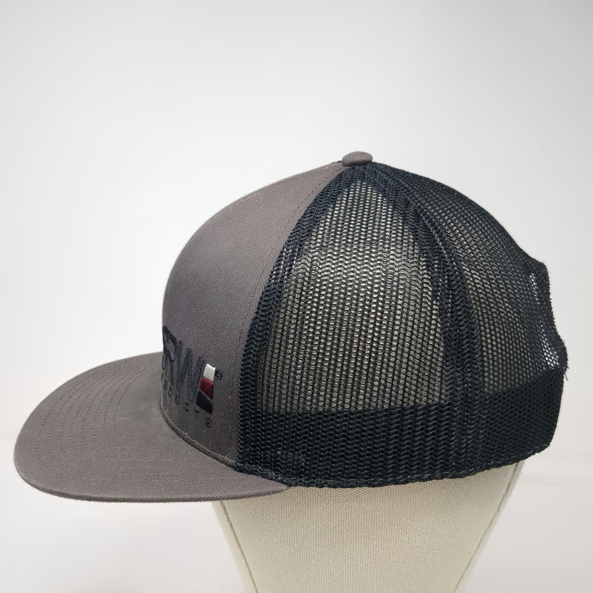Cap America Trucker Hat Gray One Size SRW Products Mesh Snapback Flat Bill