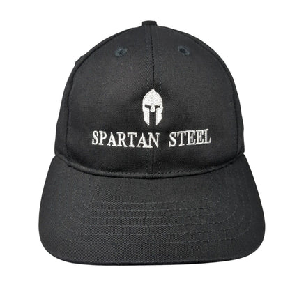 Spartan Steel Snapback Hat Black One Size Adjustable Embroidered Cap America