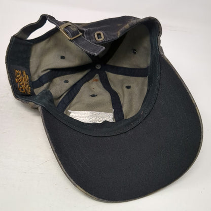 Yupoong Baseball Cap Black OSFM Camo Enthuzst American Flag Slideback Hat Logo