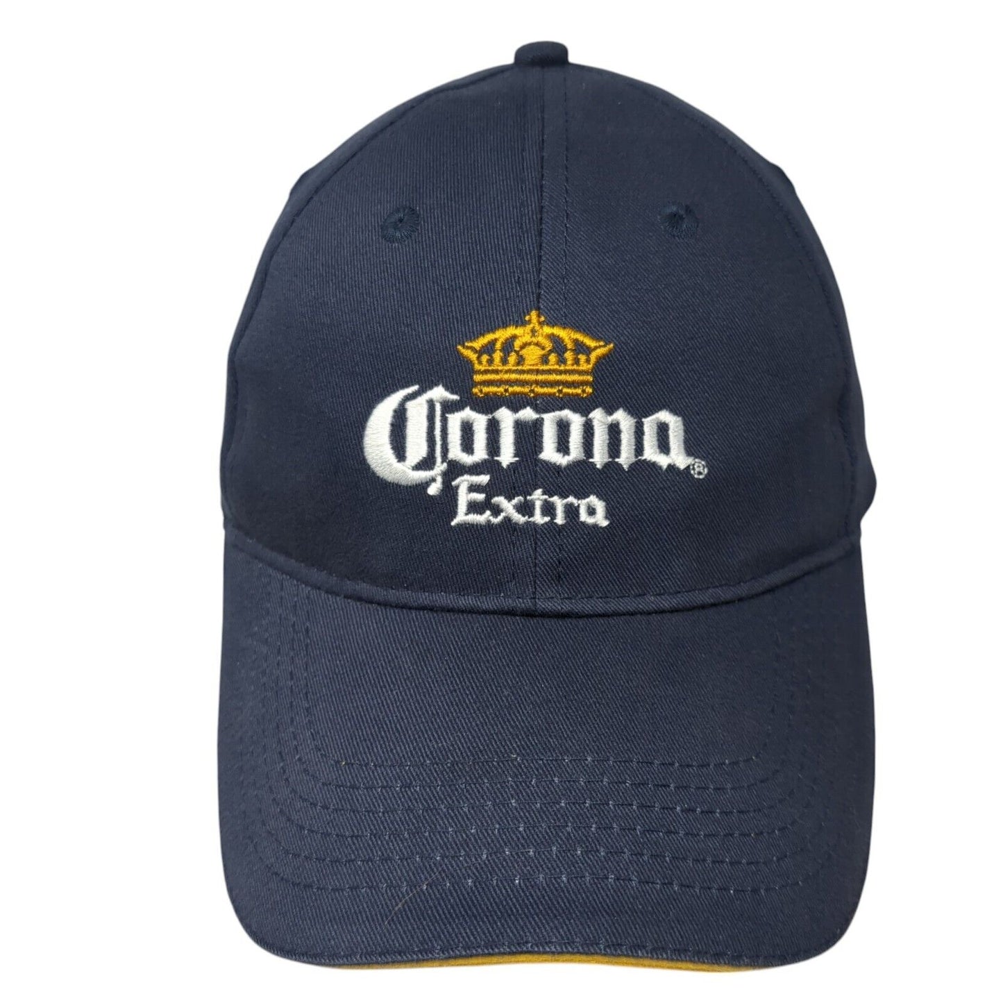 Corona Extra Strapback Hat Blue One Size Adjustable Embroidered 6 Panel Cotton