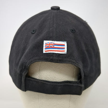 Hawaiian Headwear Baseball Cap Black OS Maui Hang Loose Shaka Sandwich Brim Hat