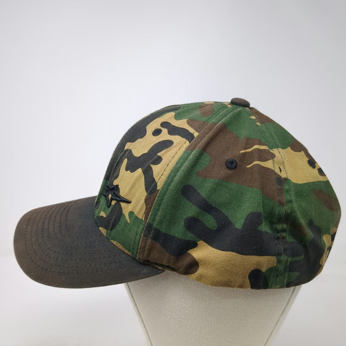 Alpinestars Baseball Cap Green Woodland Camo XL Flexfit Embroidered Logo Hat