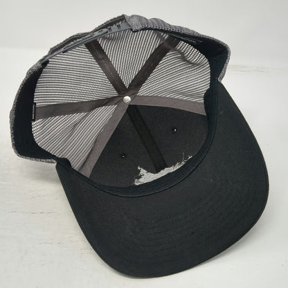 Richardson Trucker Hat Black Gray One Size Snapback Mesh Logo Custom Truck