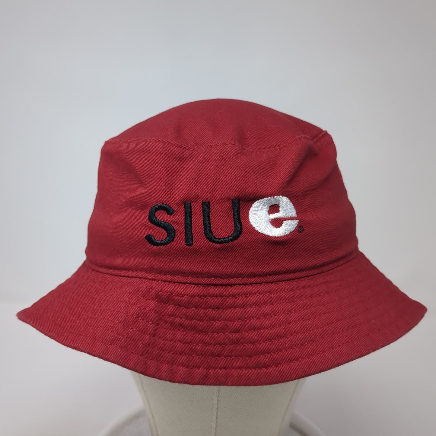 SIUE Bucket Hat Red One Size Embroidered Solid Outdoor Cotton Big X