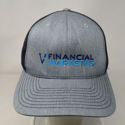 V2 Financial Marketing Snapback Mesh Back Trucker Hat Multi One Size