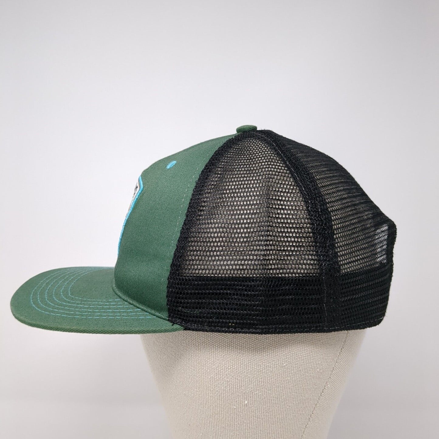 Hydrus Board Tech Snapback Trucker Hat Green One Size Mesh Back 6 Panel