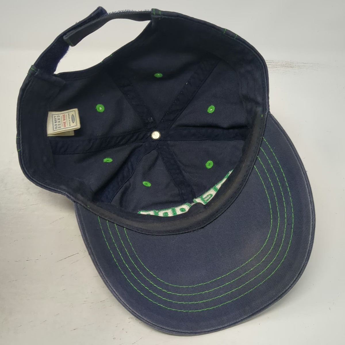 Old Navy Baseball Cap Blue One Size Ireland Shamrock Green Contrast Stitch Hat