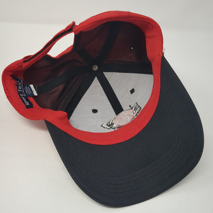Sport-Tek By Port Authority Strapback Hat Red One Size Embroidered Logo