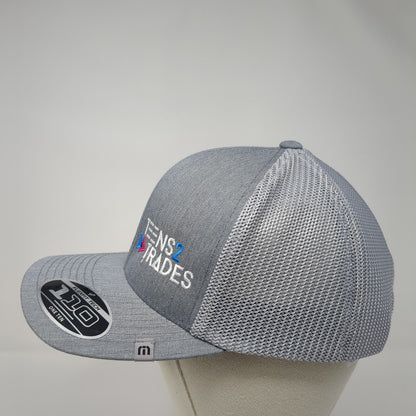 Teens 2 Trades Snapback Cruz Trucker Hat Heather Gray One Size Mesh Back