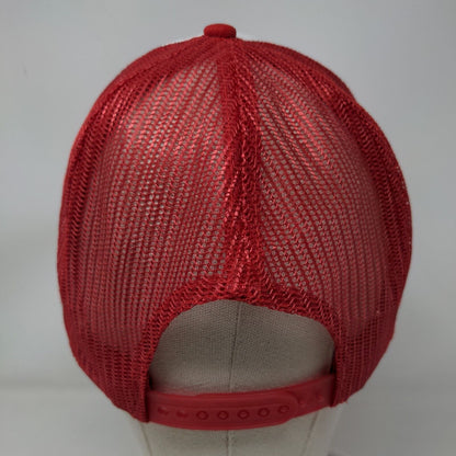 Mustang GT Snapback Mesh Back Rope Trucker Hat Red Adult Fit All Mad Hatter