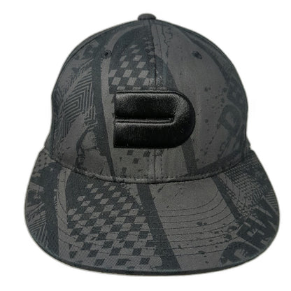Flexfit Baseball Cap Gray M Dew Tour Allover Print Graphic Logo Fitted Hat Sport