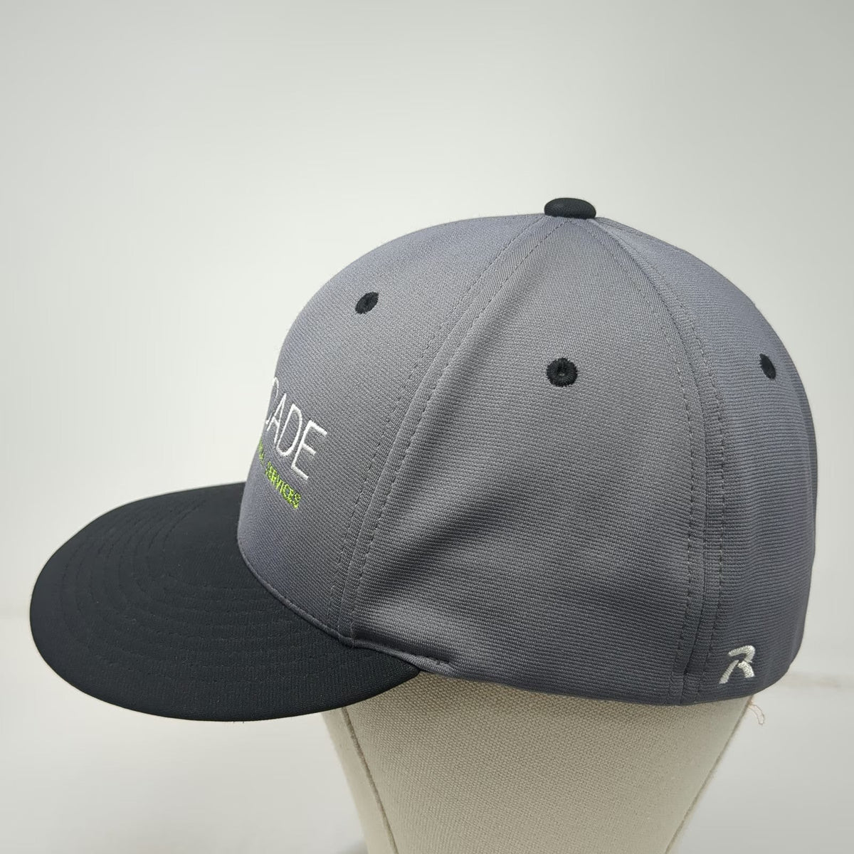 Richardson Baseball Cap Gray XL Black Flexfit Cascade Drilling Technical Hat