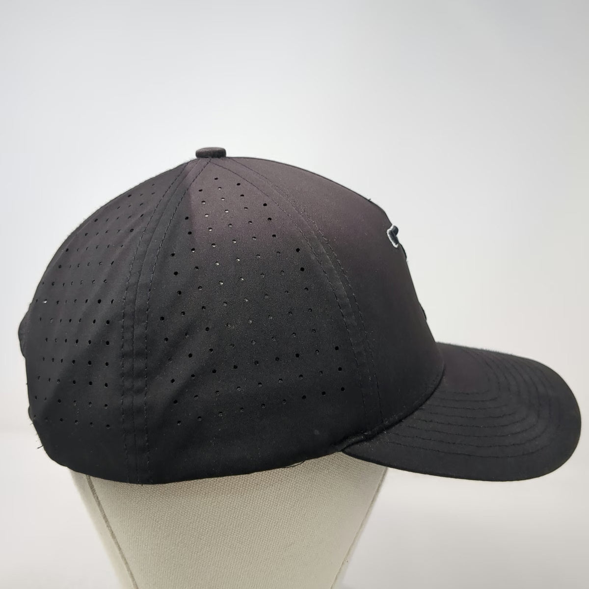 Bogey Bros Trucker Hat Black One Size Performance Laser Cut Golf Snapback Cap