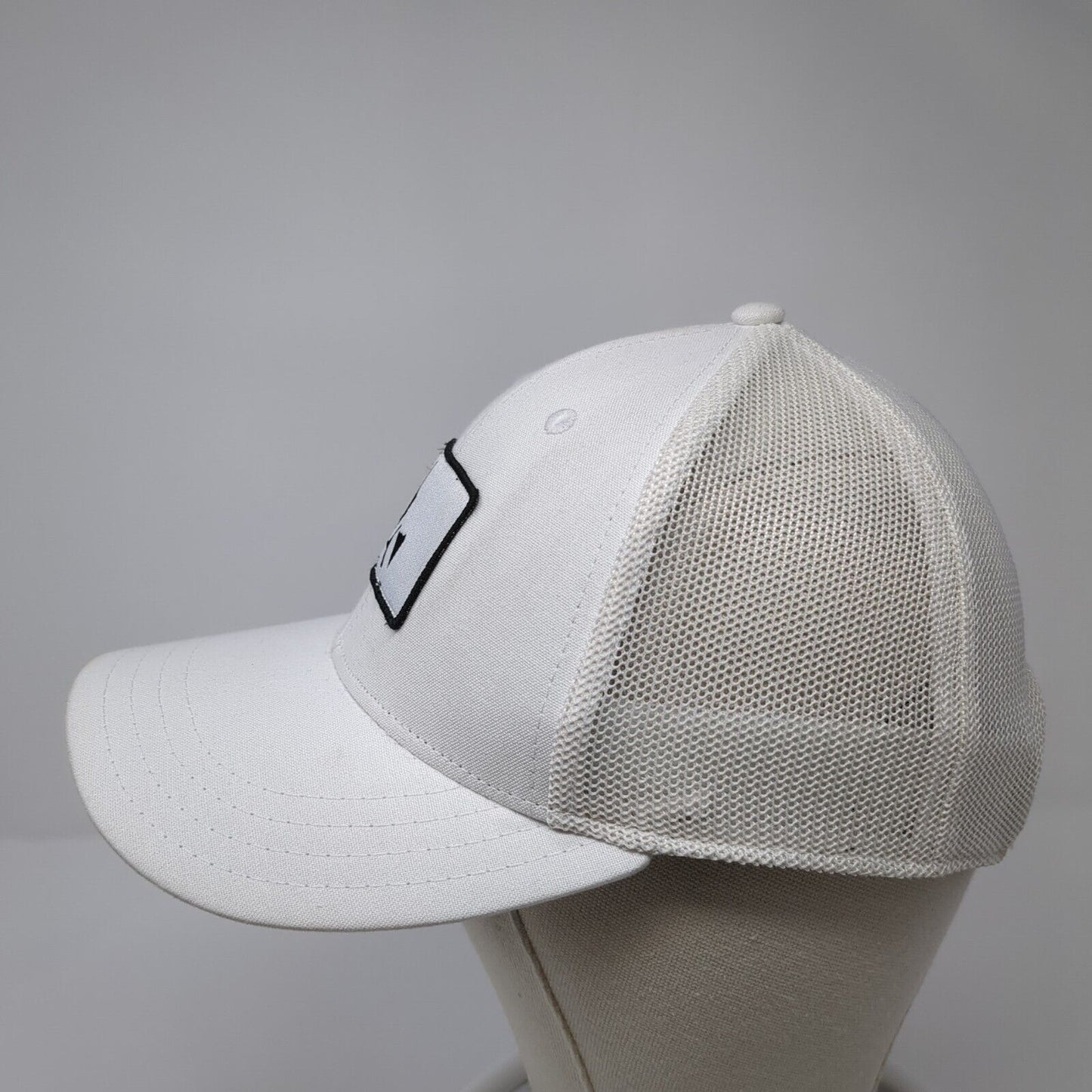 Pukka Snapback Trucker Hat White One Size Adjustable Embroidered Mesh Back