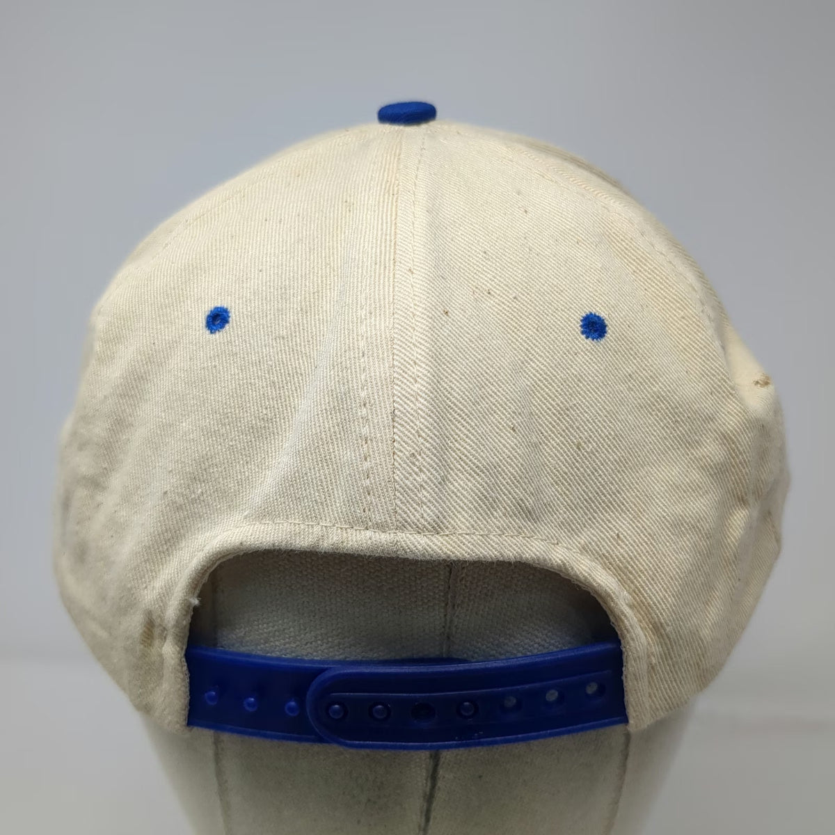 Borders Snapback White Blue One Size Levittown Green Underbrim Embroidery Hat