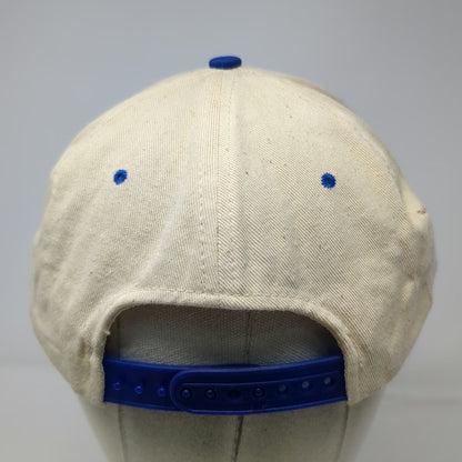 Borders Snapback White Blue One Size Levittown Green Underbrim Embroidery Hat