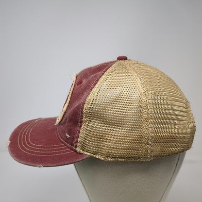 Mason Jar Label Red One Size Trucker Hat Free Spirit Headdress Mesh Back Patch