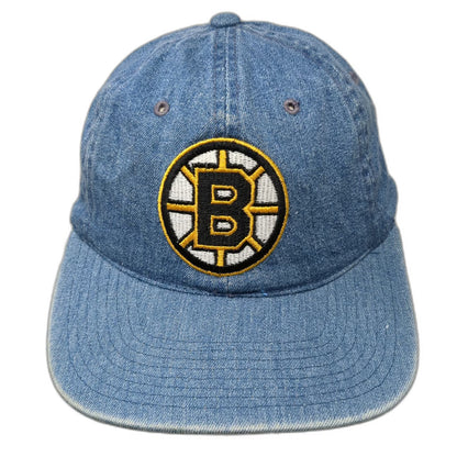 Boston Bruins NHL The Cap Blue One Size Denim Slideback Embroidered Logo Hat