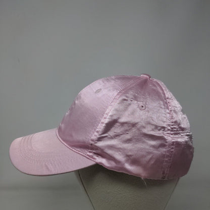 Unbranded Strapback Hat Pink One Size Adjustable Satin 6 Panel Blank