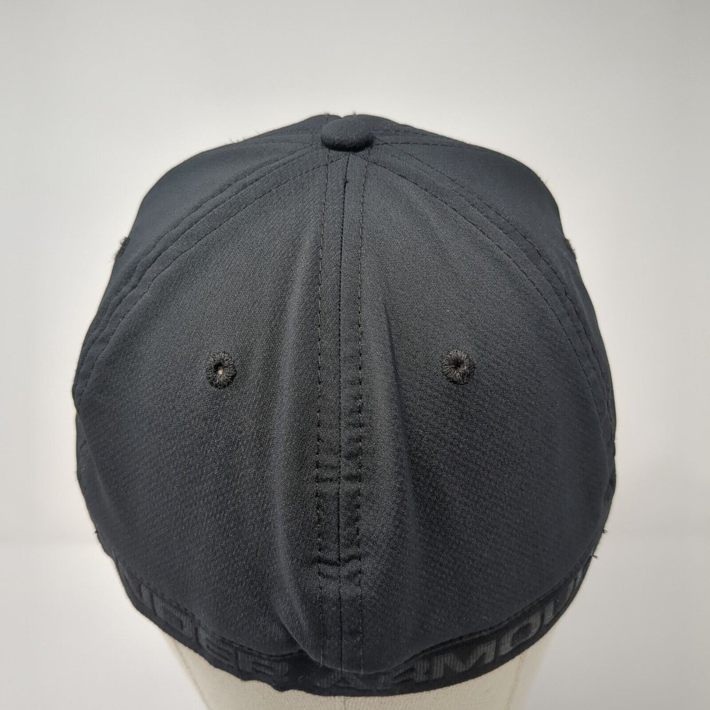 Under Armour Logo Fitted Hat Black Medium/Large Stretch Vent Holes