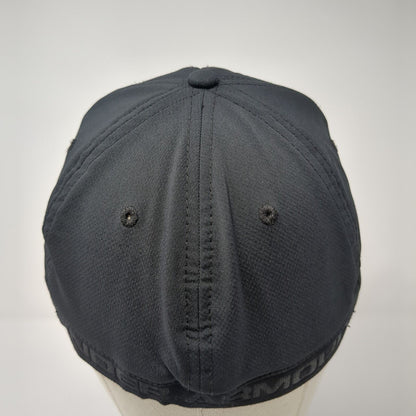 Under Armour Logo Fitted Hat Black Medium/Large Stretch Vent Holes