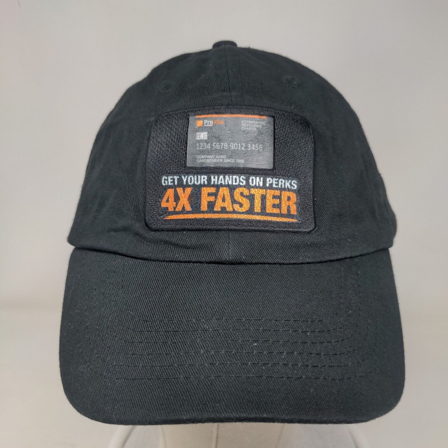 Home Depot Pro Xtra Hands On Perks 4X Faster Card Slideback Hat Black One Size