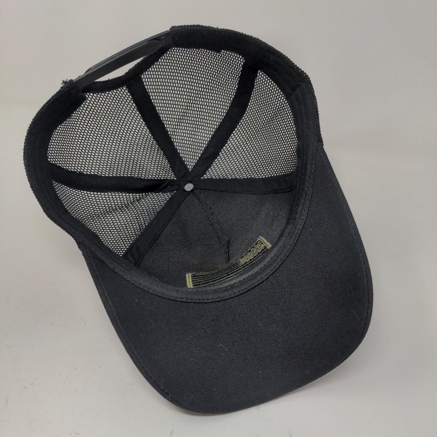Unbranded Men's Snapback Mesh Back Hat Black Embroidered American Flag Logo