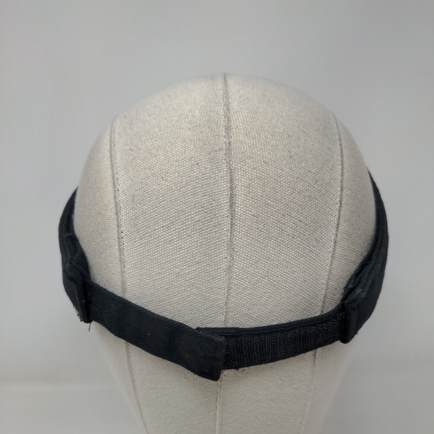 Kid'z'Kap Kids Strapback Sun Visor Black OSFM Adjustable Embroidered Cotton