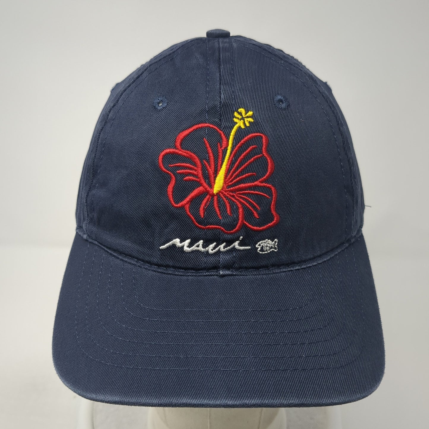 Hibiscus Maui Strapback Hat Blue One Size Adjustable Sgt. Leisure Hawaii