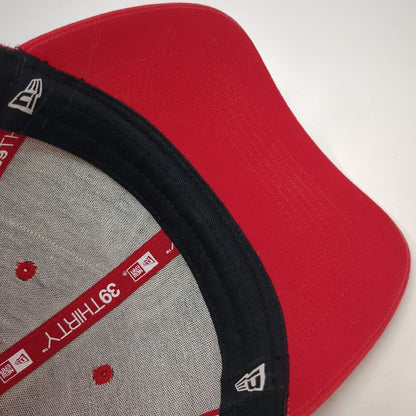 New Era Washington Nationals MLB Baseball Cap Red White Blue M 39THIRTY Mesh Hat