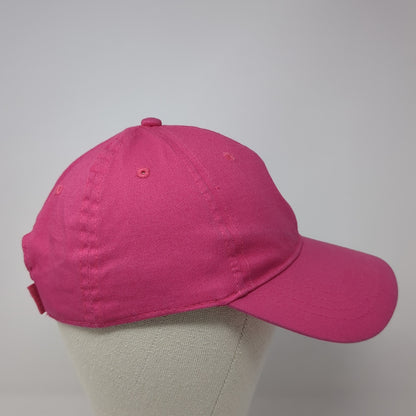 Unbranded Strapback Hat Pink One Size Adjustable Solid Cotton Blank