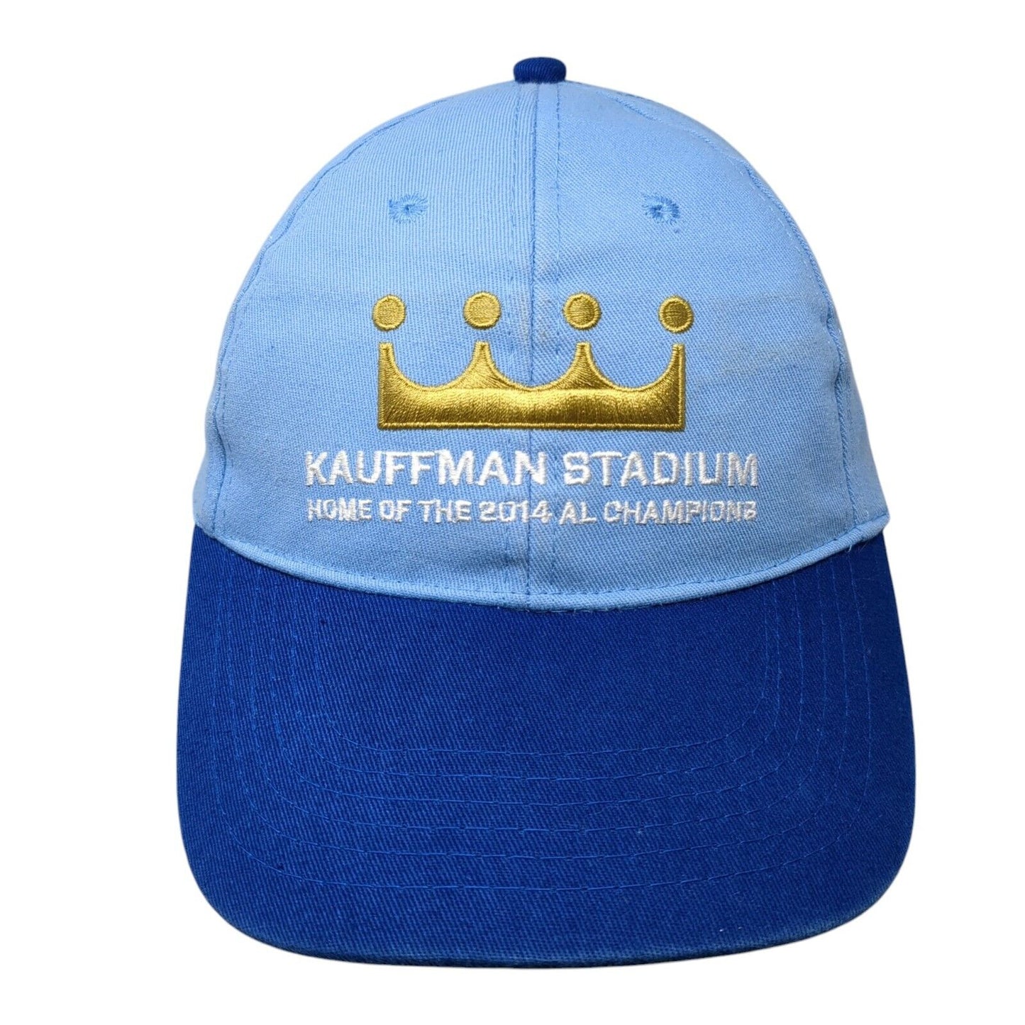 Kauffman Stadium Strapback Hat Blue One Size Adjustable Embroidered