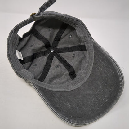 Unbranded Slideback Hat Black OS Adjustable Vented Holes 6 Panel Blank Cotton