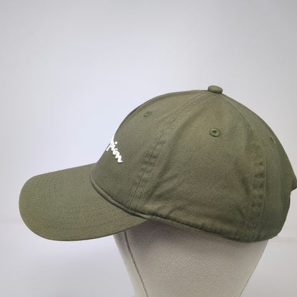 Champion 5 Panel Green One Size Script Logo Cotton Adjustable Slideback Hat