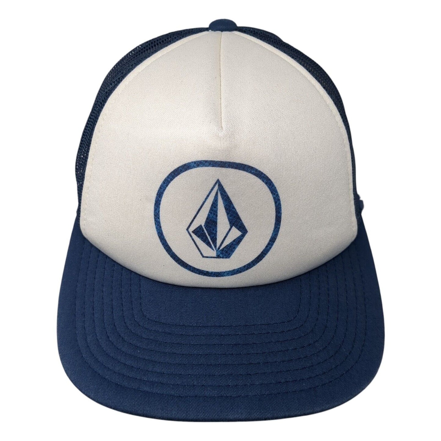 Volcom Snapback Trucker Hat Blue One Size Adjustable Mesh Back 6 Panel