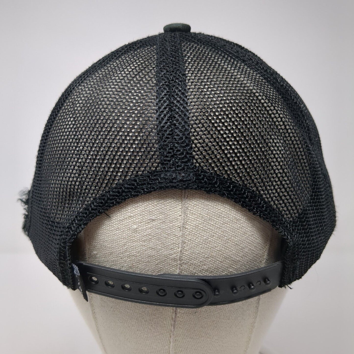 Keep Winter Wild Patch Snapback Trucker Hat Black One Size Mesh Back