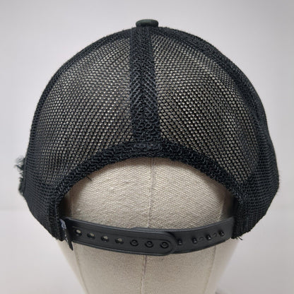 Keep Winter Wild Patch Snapback Trucker Hat Black One Size Mesh Back