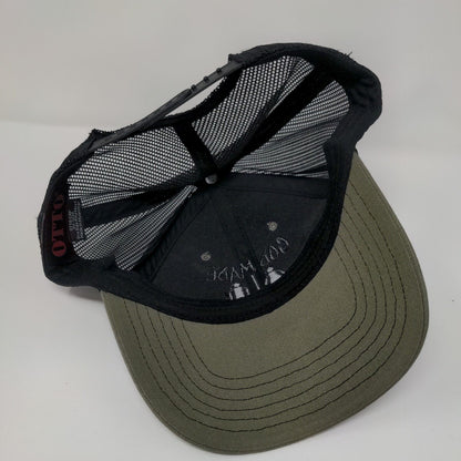 God Made Man And Woman Snapback Mesh Back Trucker Hat Green OSFM Otto