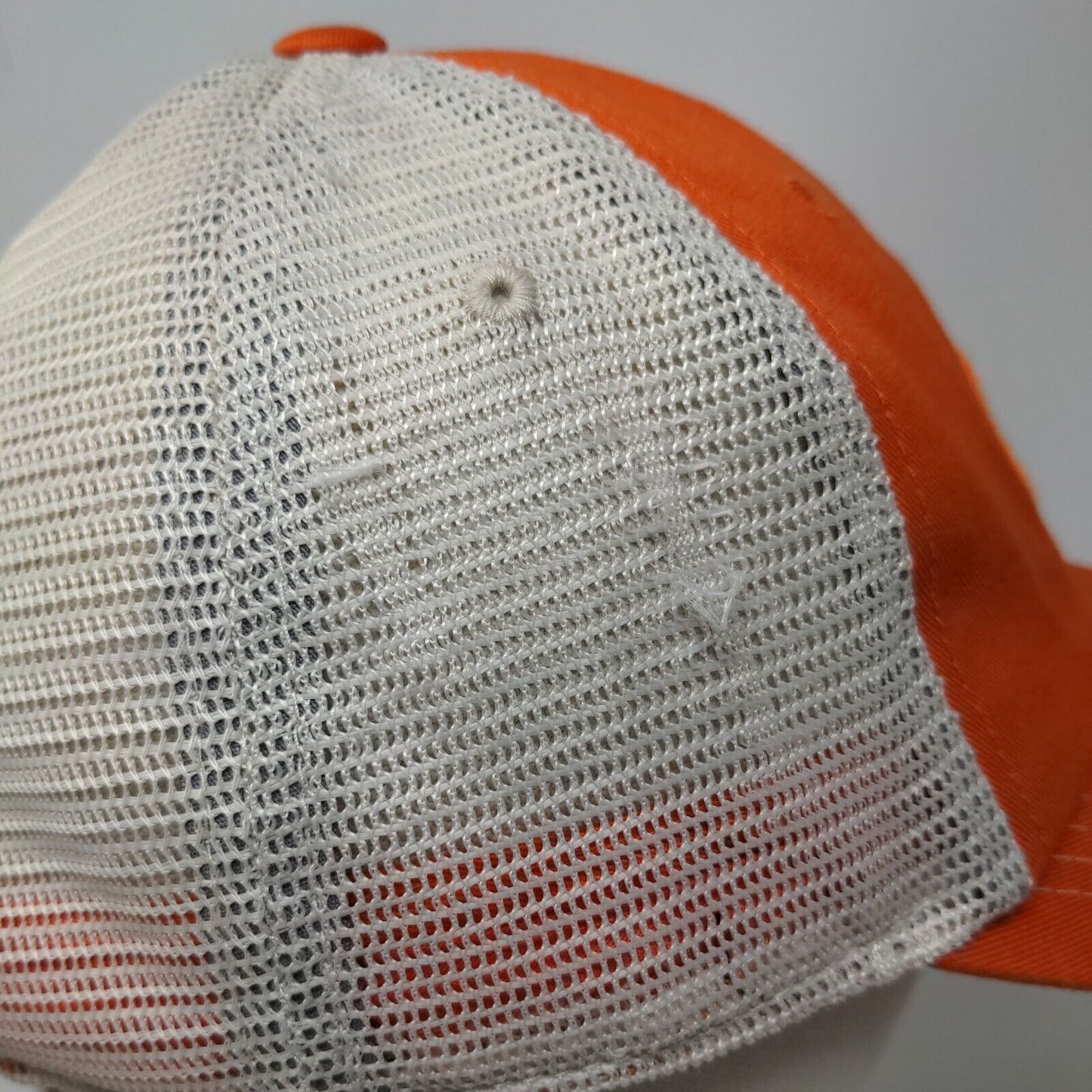 Campbell Camel's Snapback Trucker Hat Orange OS Embroidered Mesh Back Russell