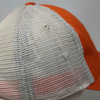 Campbell Camel's Snapback Trucker Hat Orange OS Embroidered Mesh Back Russell