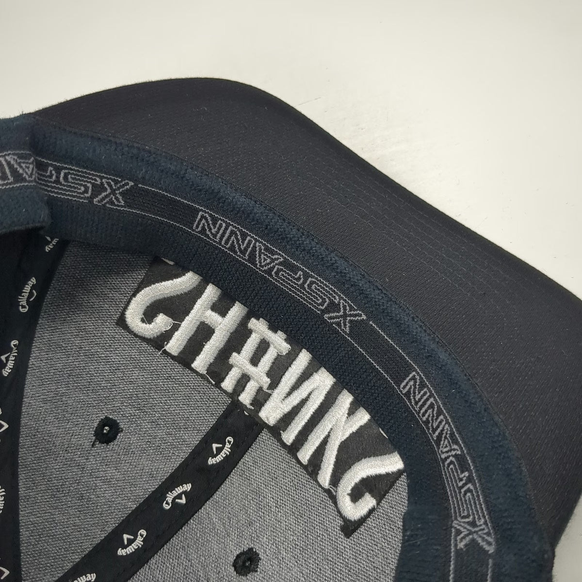 Callaway Snapback Hat Black One Size SH#NKS Embroidered X-Spann Stretch Golf Cap