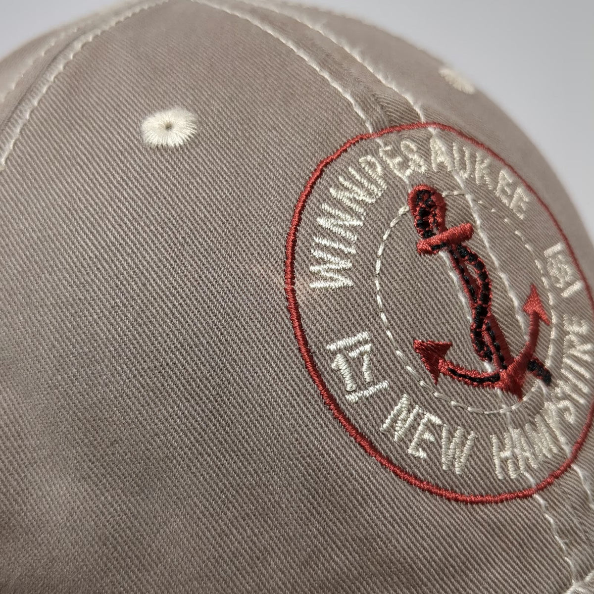 Prairie Mountain Baseball Cap Brown One Size Lake Winnipesaukee NH Hat Anchor