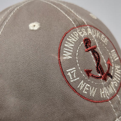 Prairie Mountain Baseball Cap Brown One Size Lake Winnipesaukee NH Hat Anchor